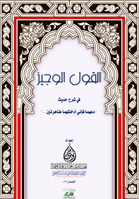 القول الوجيز في شرح حديث:دعهما فإني أدخلتهما طاهرتين… (PDF)